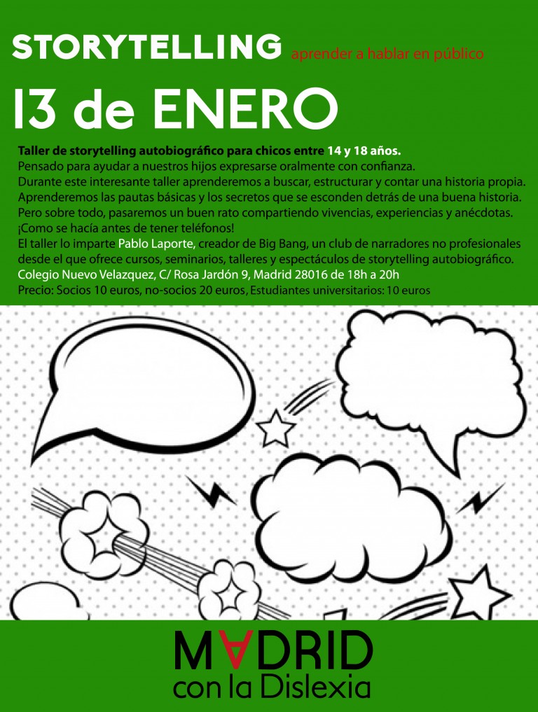 Taller 13 de enero: ¿A tu hijo le cuesta expresarse oralmente?