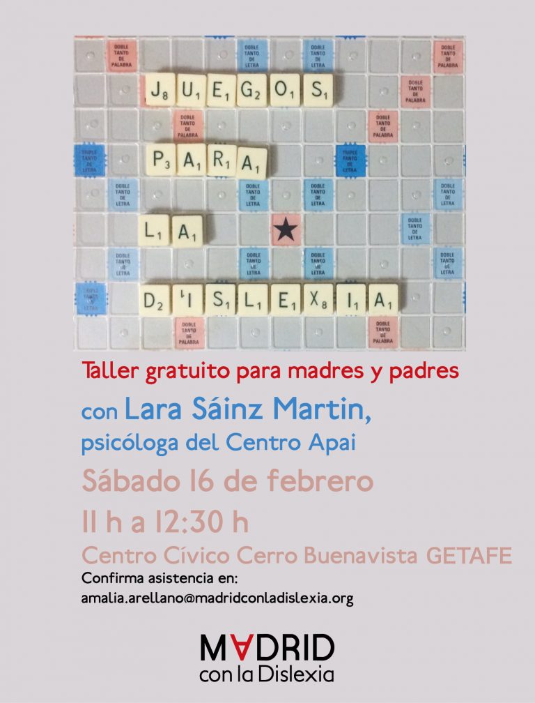 Dislexia en Getafe: Taller gratuito